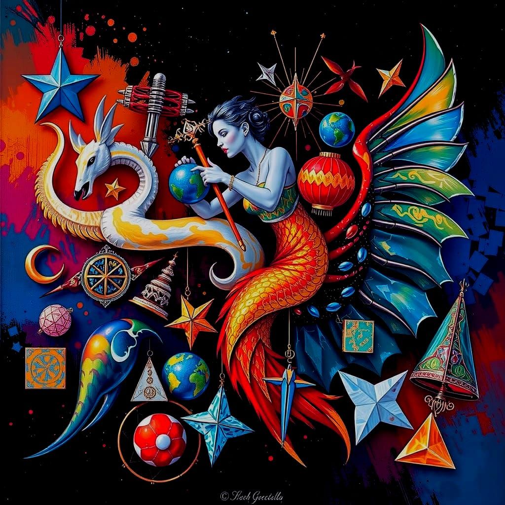 Abstract Art Radiating Positive Qualities