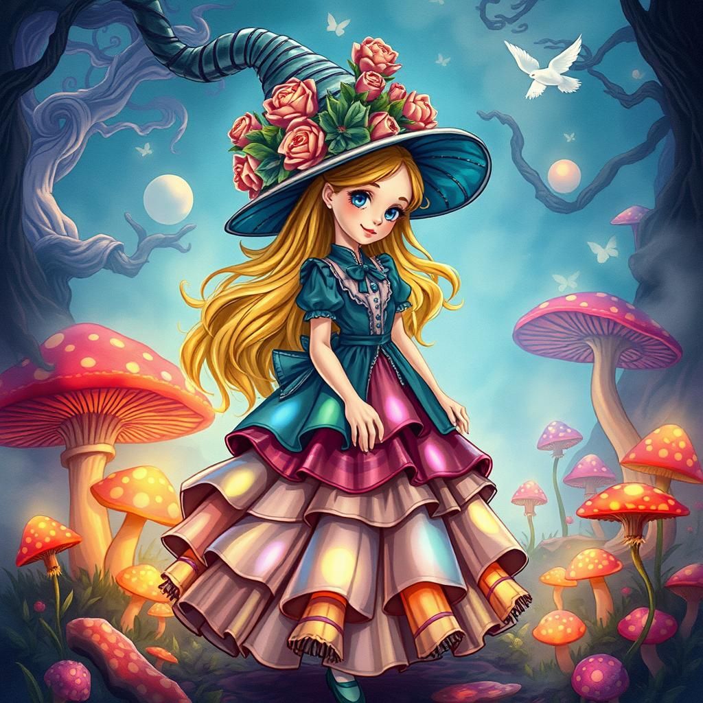 Alice in Wonderland: Whimsical Digital Illustration