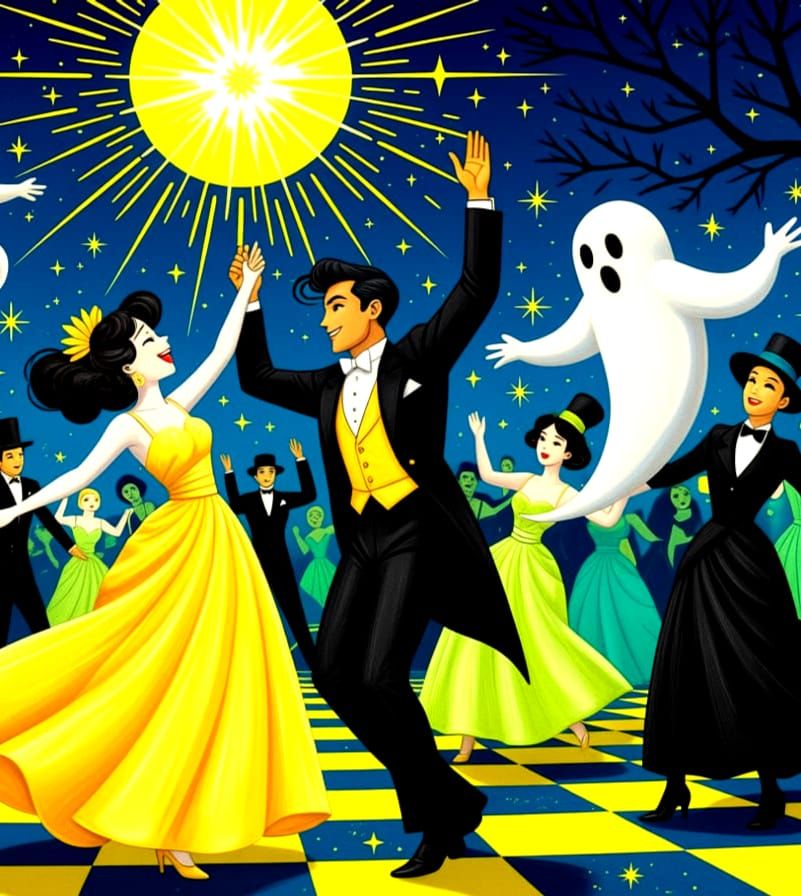 Haunted New Year's Ball with Dancing Spirits