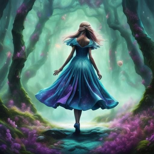 Alice in Wonderland Double Exposure, Fantasycore Art