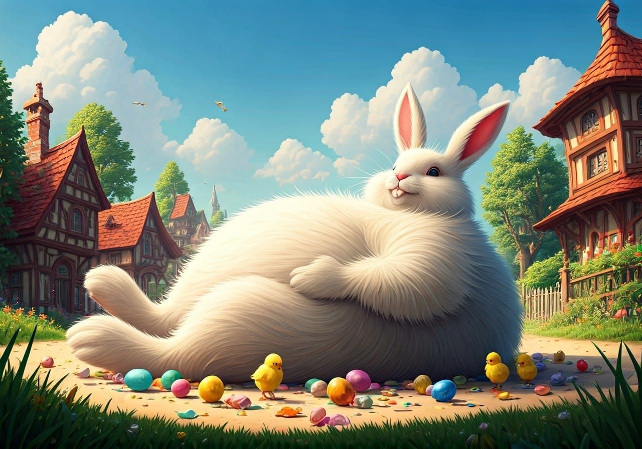 A very smug Easter Bunny