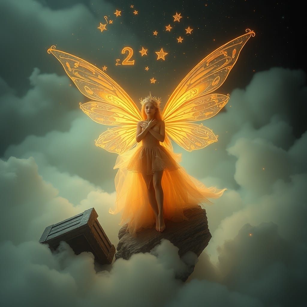 Surreal Fairy Message in Photorealistic Style
