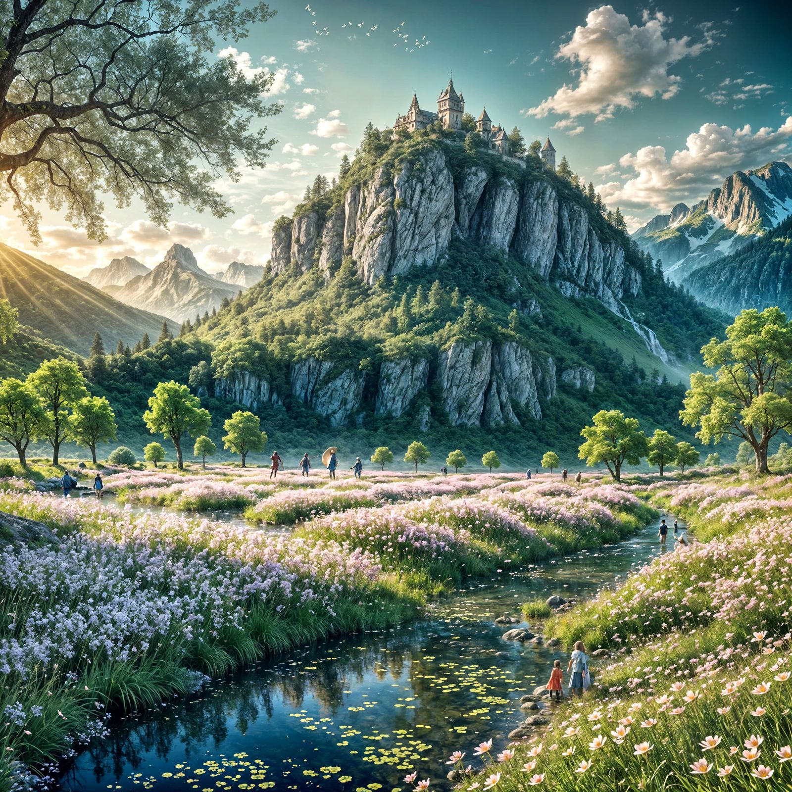 Ecological Landscape Vista in Maximalist Style