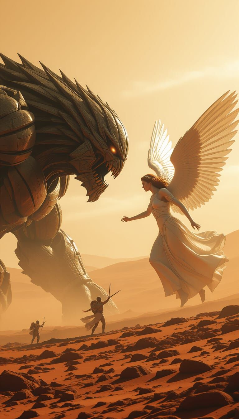 Epic Battle: Giants vs. Angels of Light on Mars