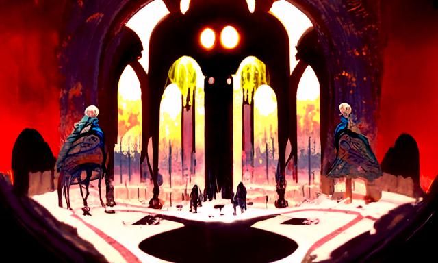 Ghost Train in Anime Style with Blue Lights