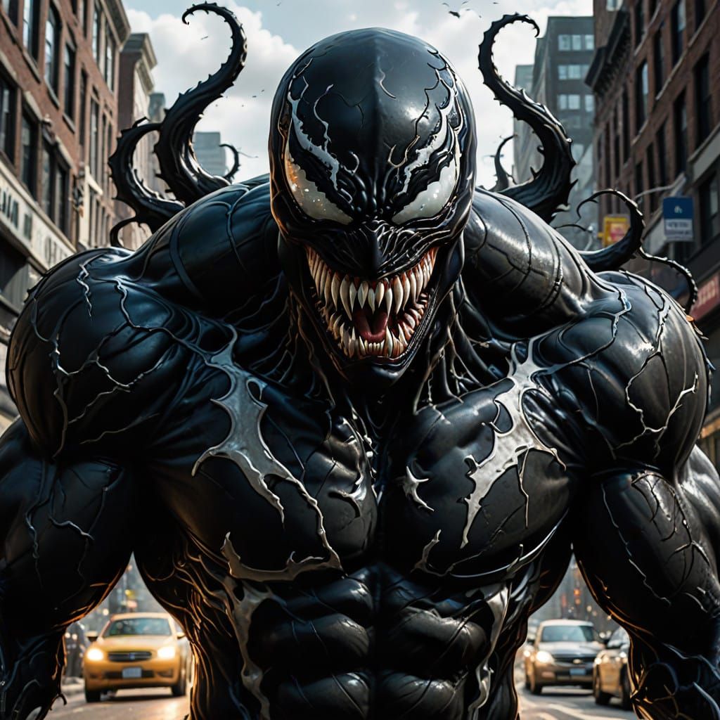 Dark, Sinister Portrait of Venomous Serpent in the Night