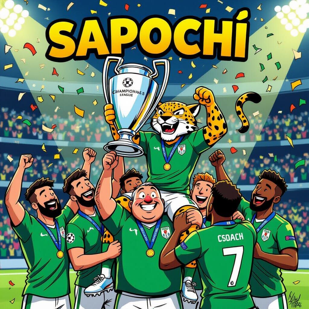 Football Team Sapochi Wins Champions League in Comic Style