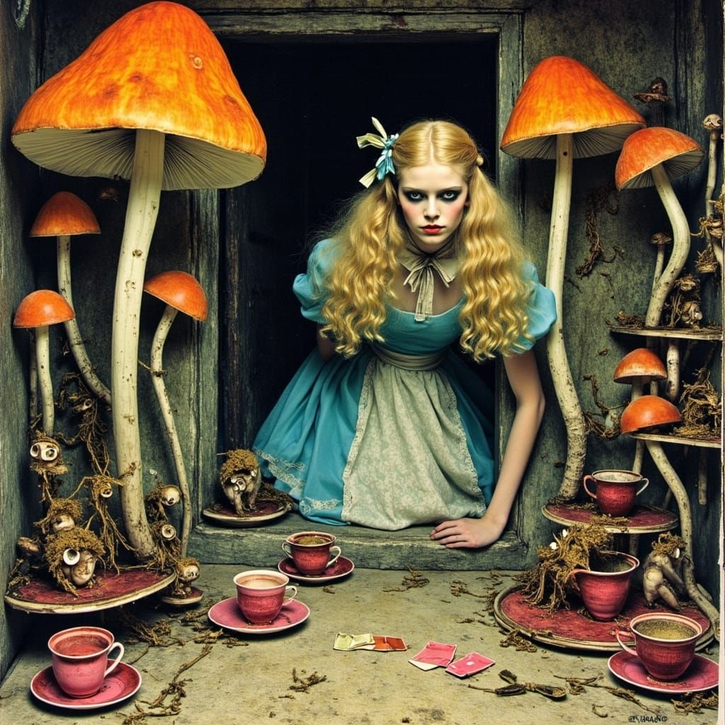 Alice in Wonderland Peeks into Eccentric Tavern