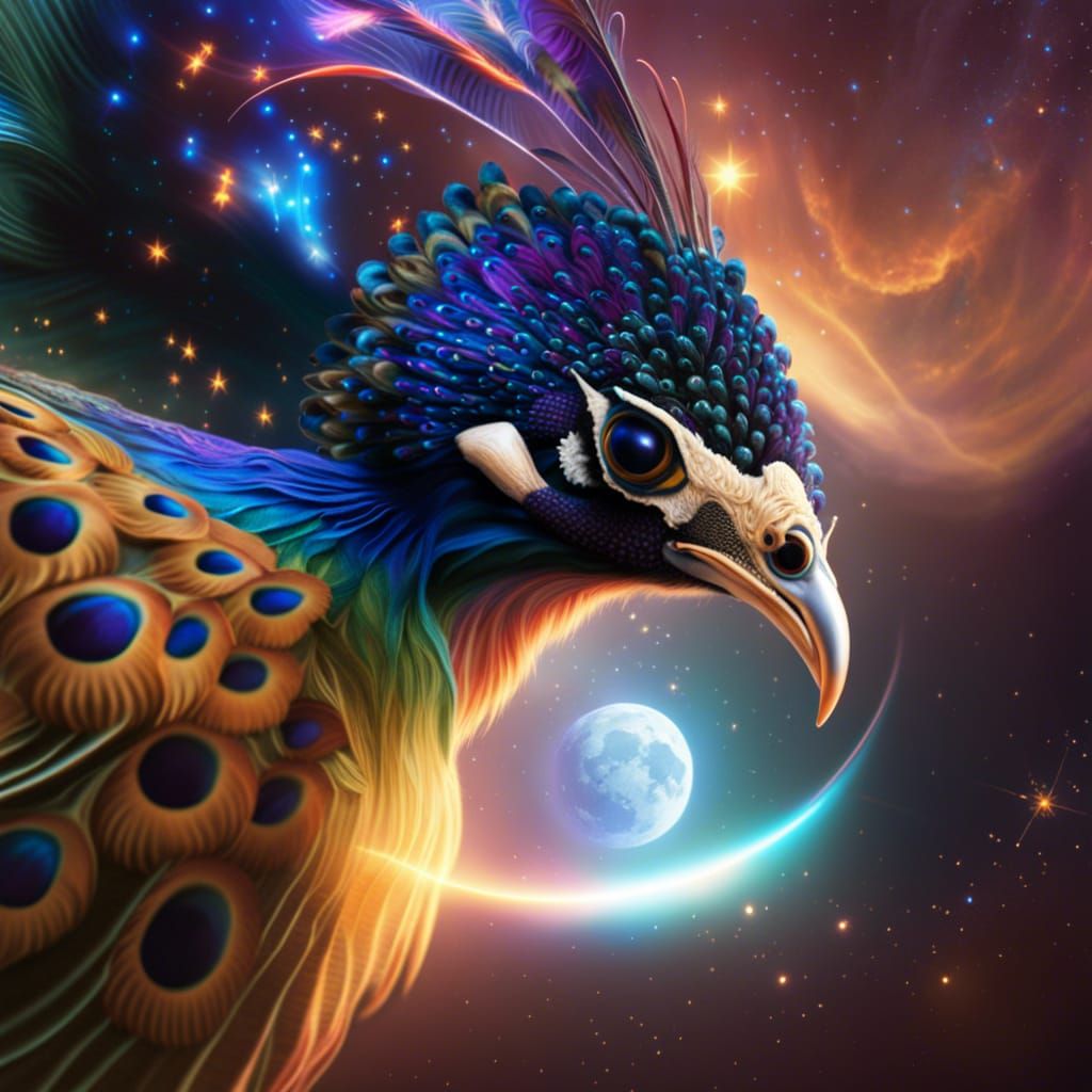 Cosmic Peacock in a Mystical Galaxy
