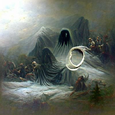 Horrifying Angel of Death in Gothic Horror Style