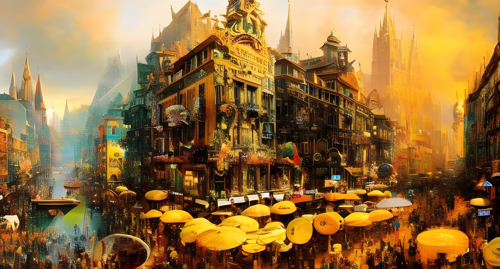 Abstract Art with Magical Particles and Light Dust