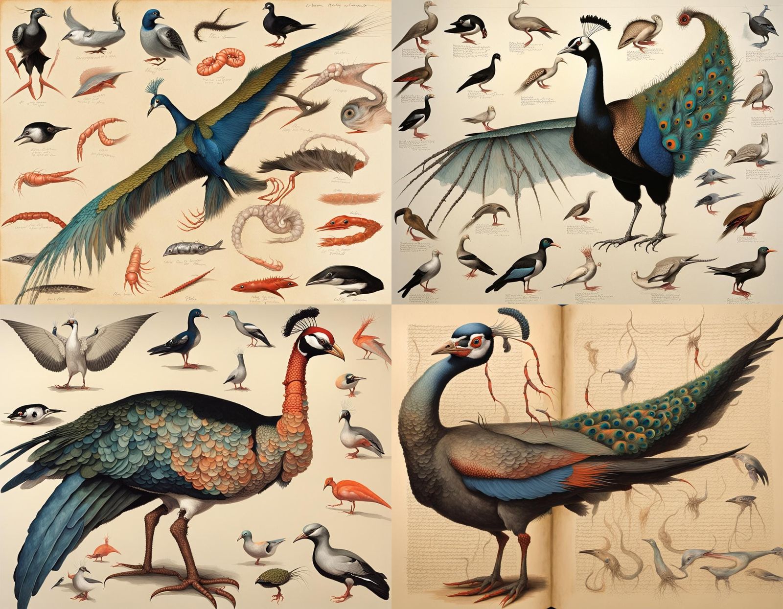 Monstrous Hybrid Creature in Surrealist Style