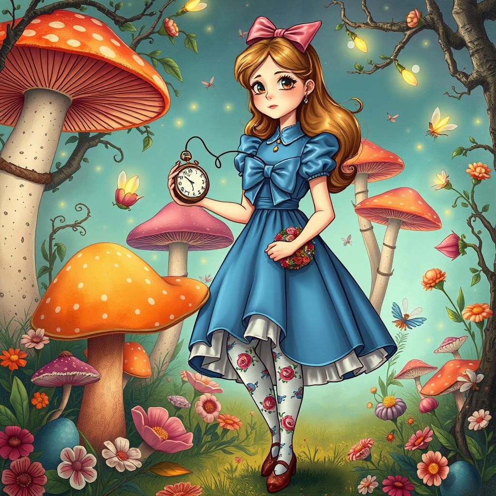 Alice in Wonderland: Whimsical Digital Illustration