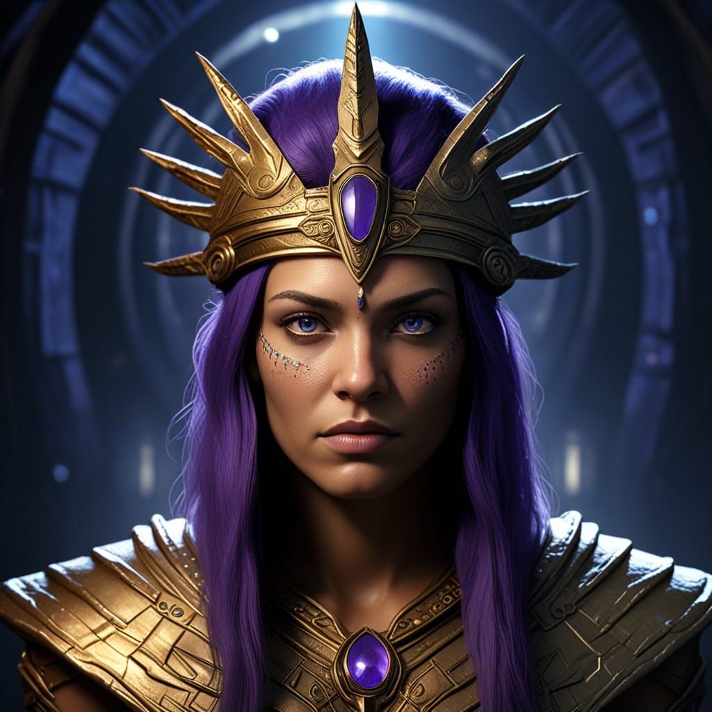 Science Fiction Portrait: Goa'uld in Dark Chamber