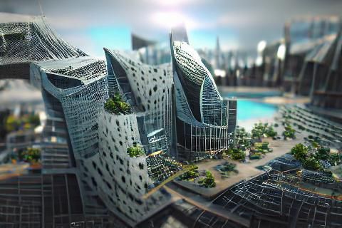 Detailed High-Tech City in 8K Resolution