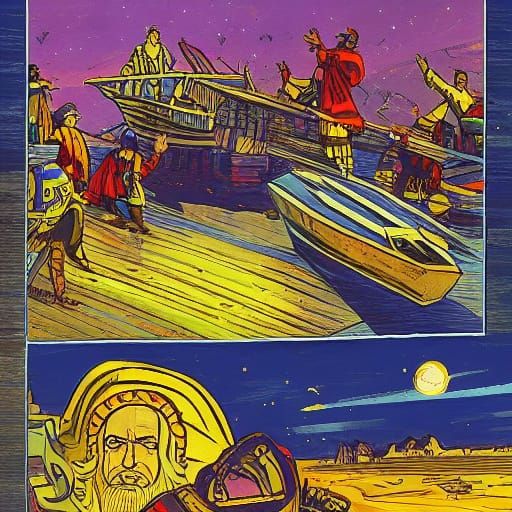 Ancient Greek Explorer Prepares Comic Book Crew