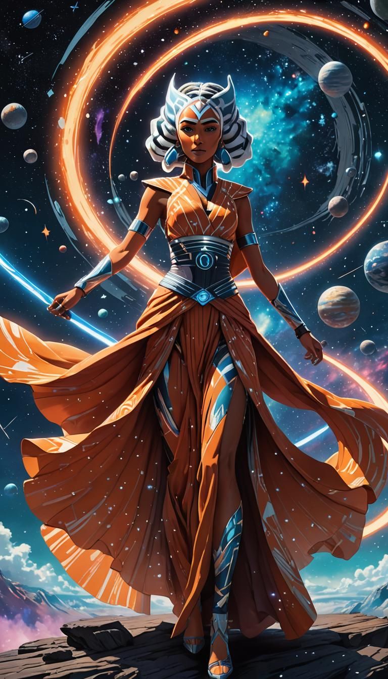 Ahsoka Tano as Cosmic Goddess in Space