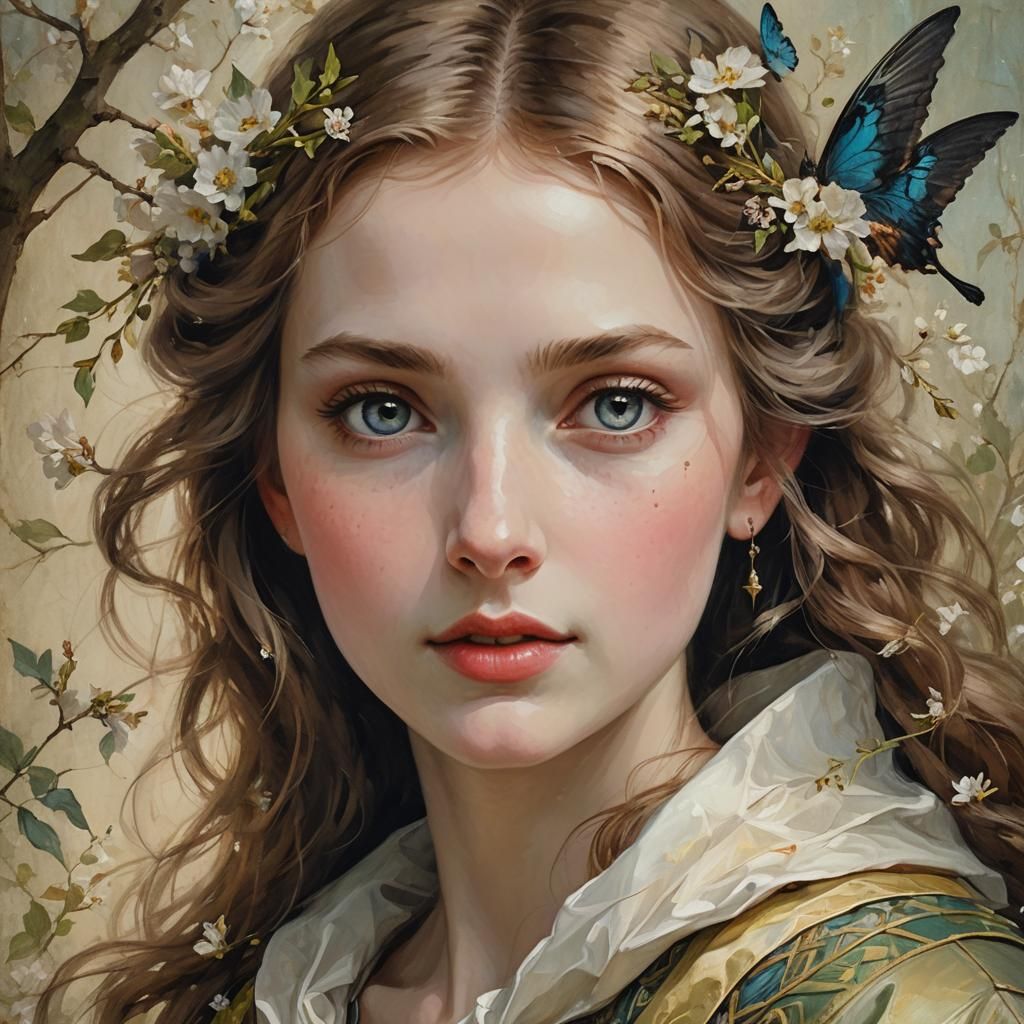 Serene Woman Portrait in Professional Photography Style