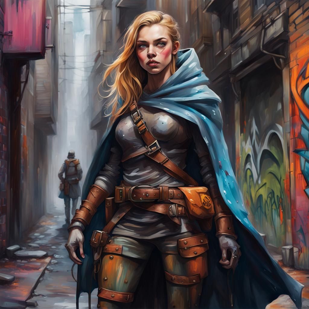 Anya Taylor-Joy as D&D Rogue in Dark Alley