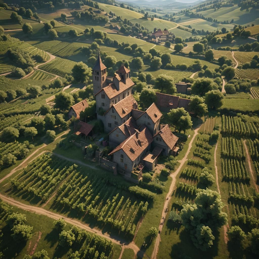 Detailed 3D Grape Vines in Cinematic Style