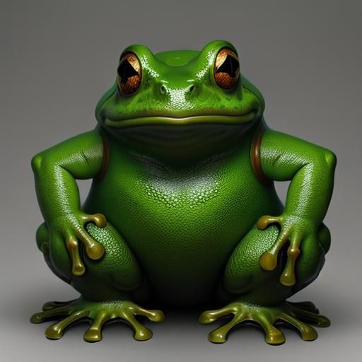 stunning Celtic frog. Chiaroscuro. Red mood, green mist