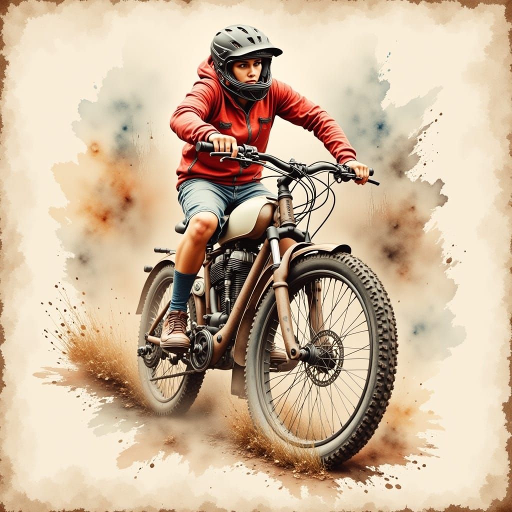 Antique Watercolor Illustration: Slow and Steady Wins