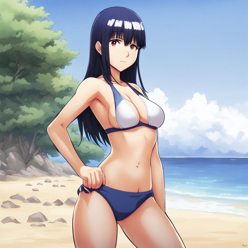 Hinata Hyuga Bikini: Anime Key Visual Style