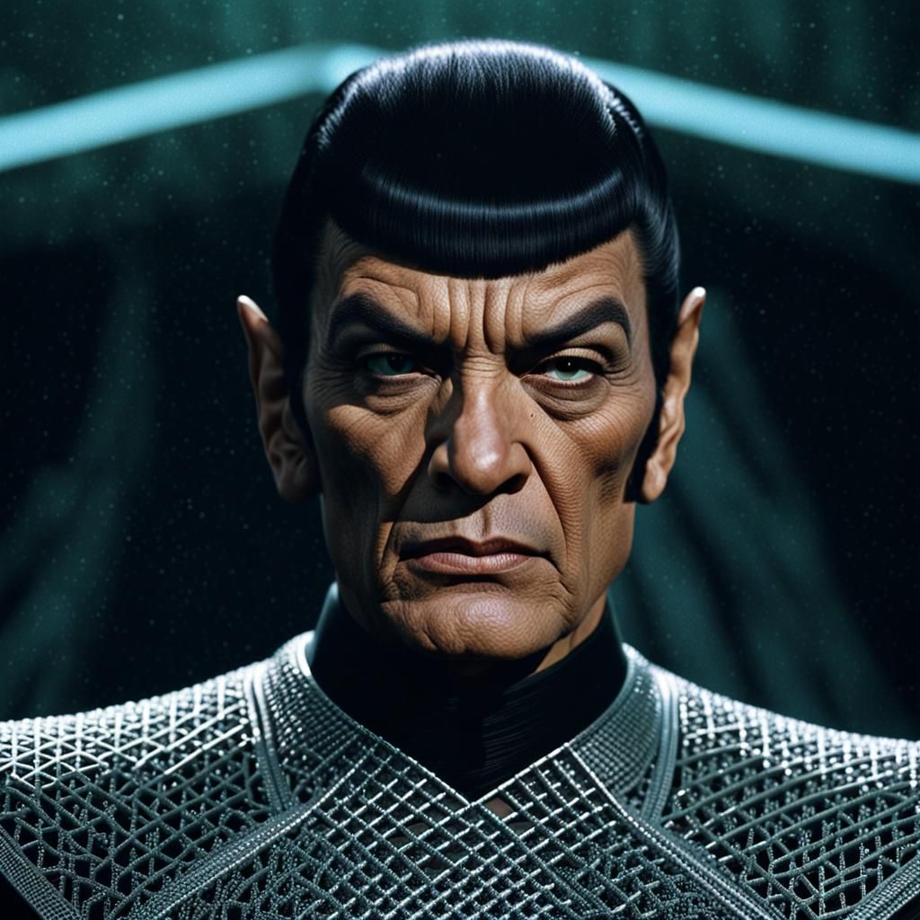 Detailed Portrait of a Romulan on Starship Bridge