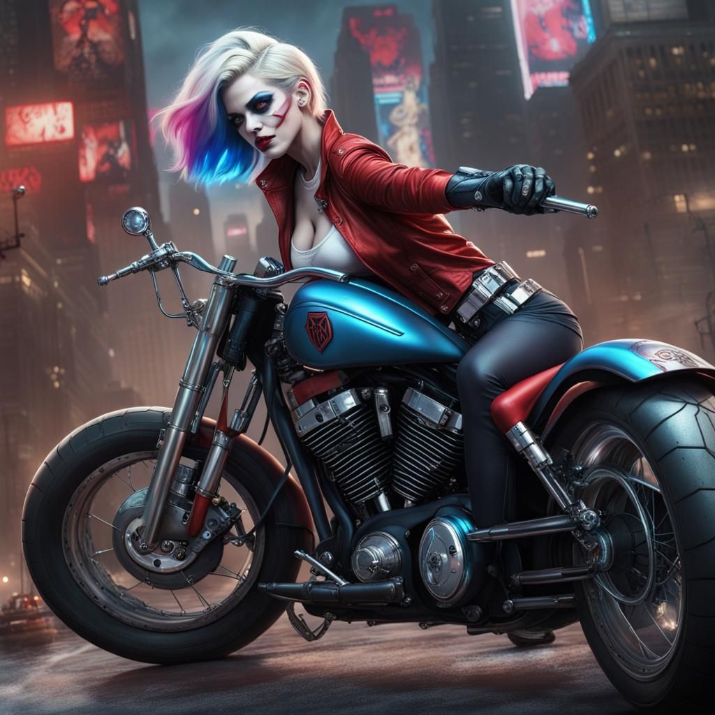 Harley Quinn Artgerm-Inspired Detailed Matte Painting