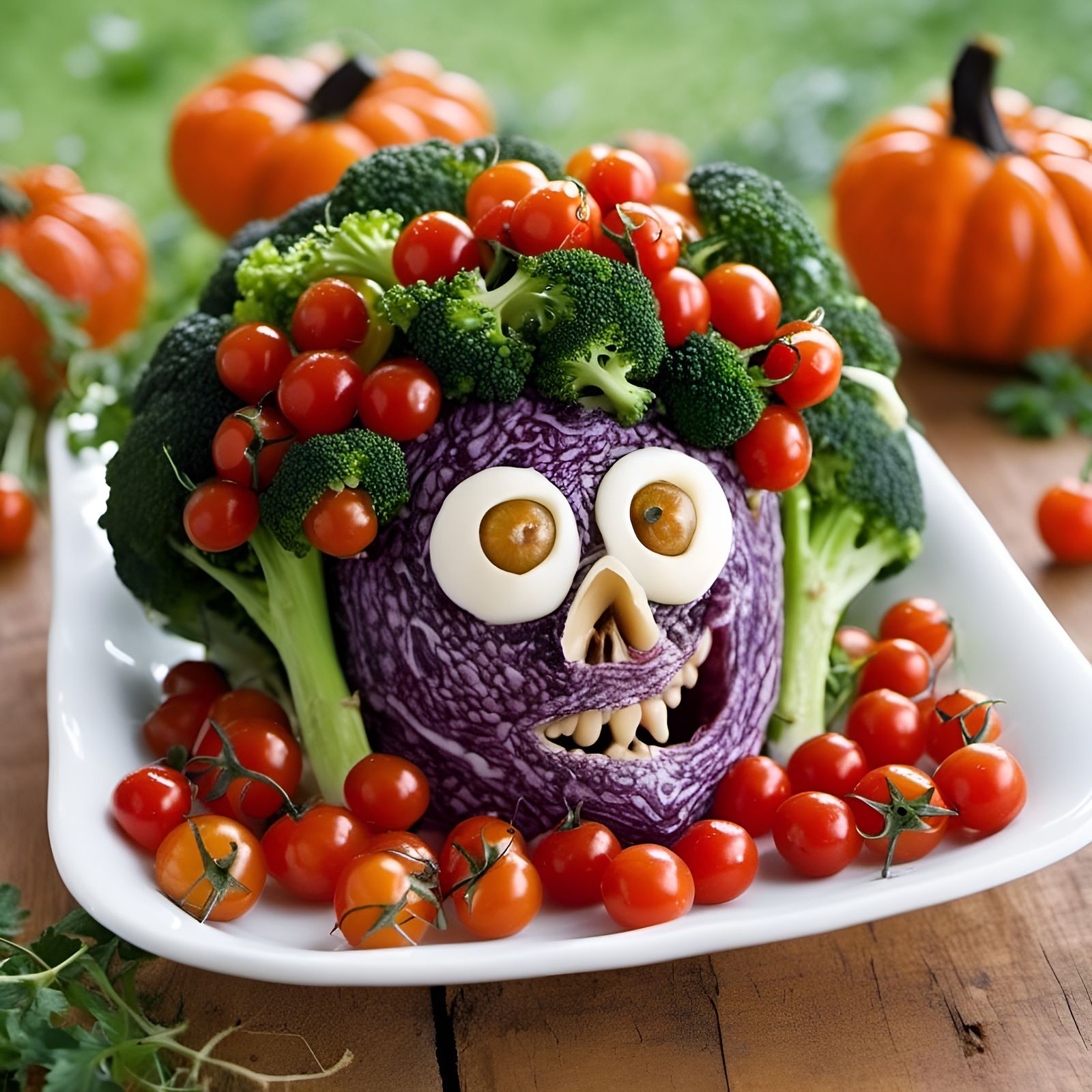 Horrific Halloween Salad with Human Body Parts
