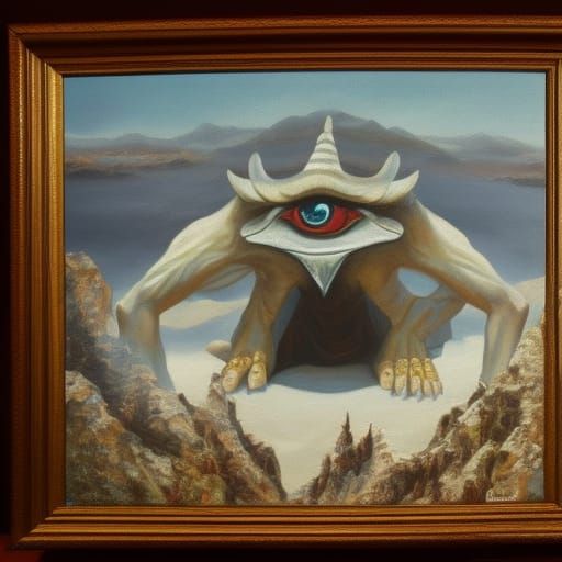Illuminati Symbol as Oil Painting