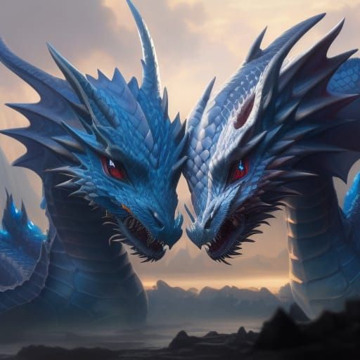 Chibi Dragons Embrace: Anime CGI Masterpiece