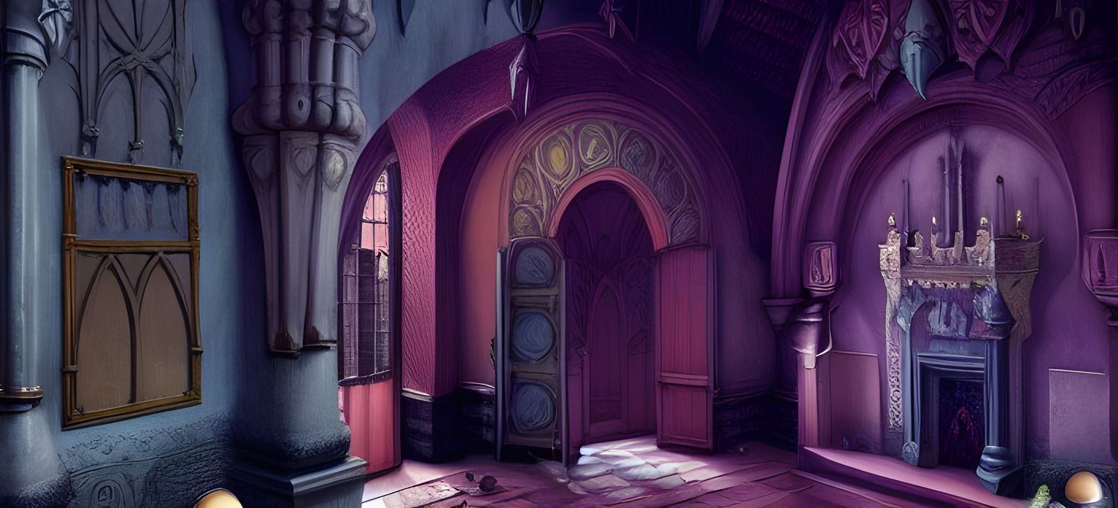 Whimsical Medieval Interior: Detailed Fantasy Art