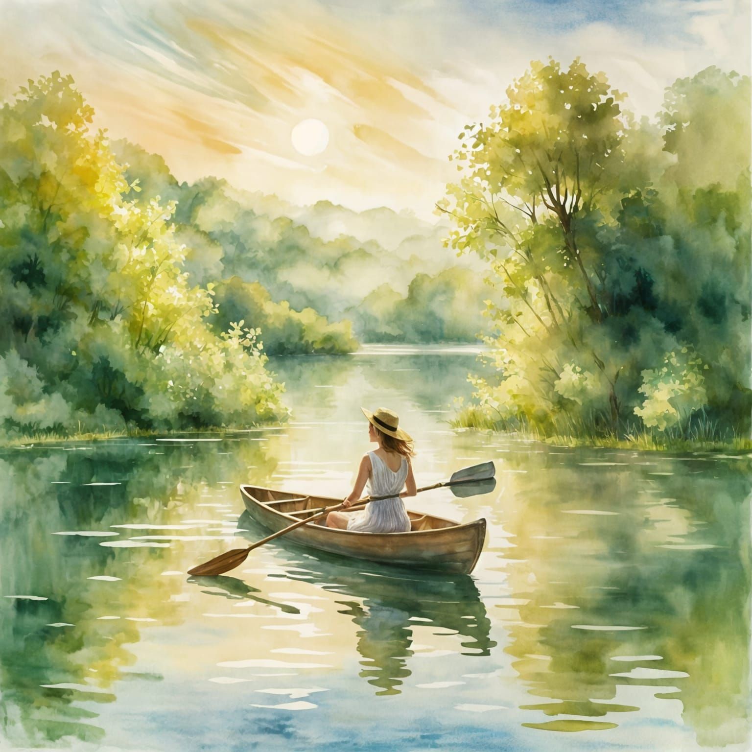 Whimsical fantasy illustration Transparent water colour paint style. masterful brushstrokes and awe inspiring graphics i...