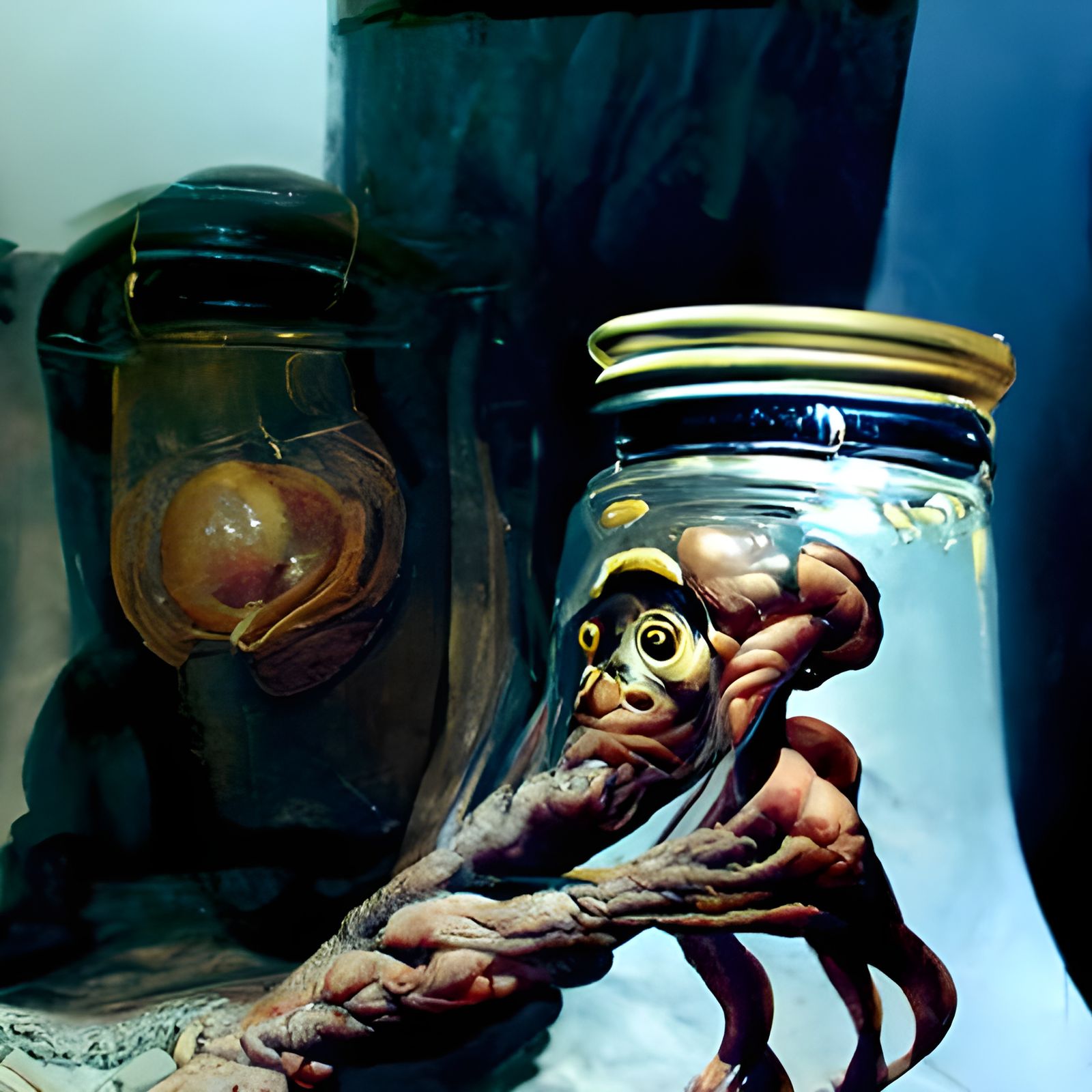 Homunculus in jar