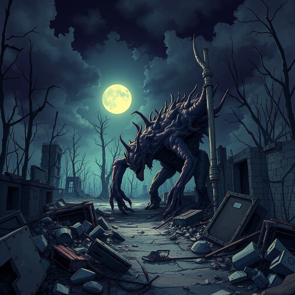 Eldritch Creature Lurks in Chernobyl: Anime Style