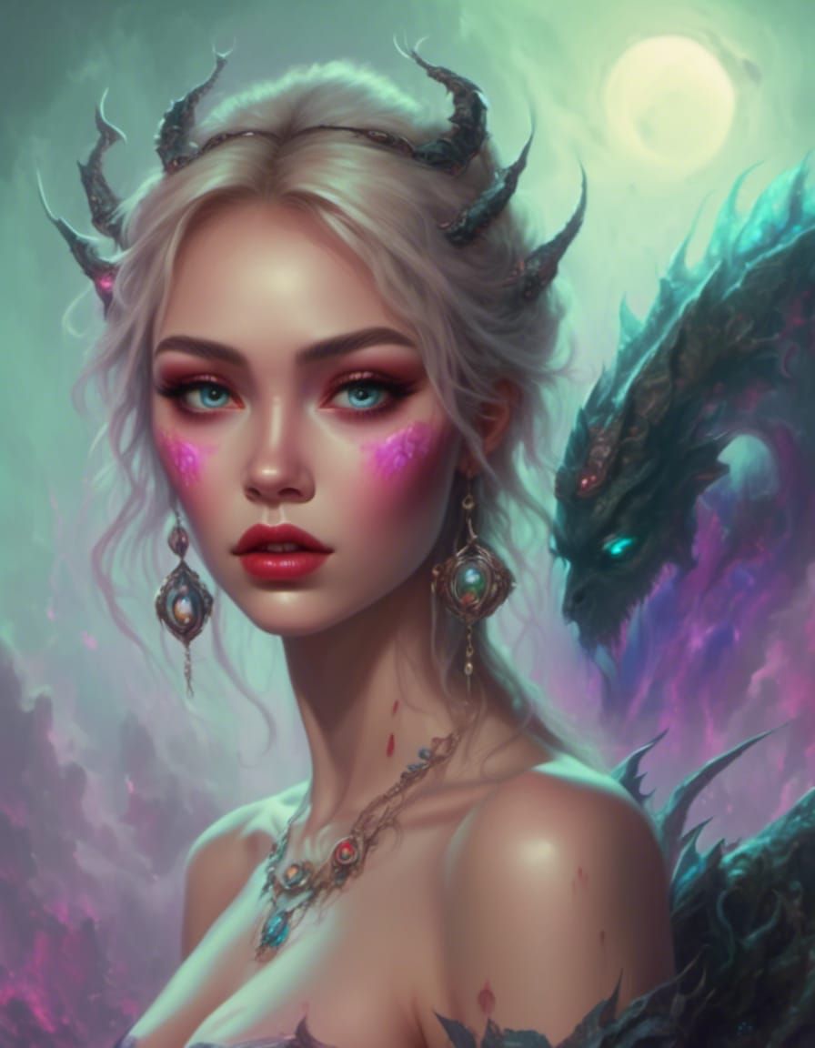 Dragon Guardian in Space: Futuristic Concept Art