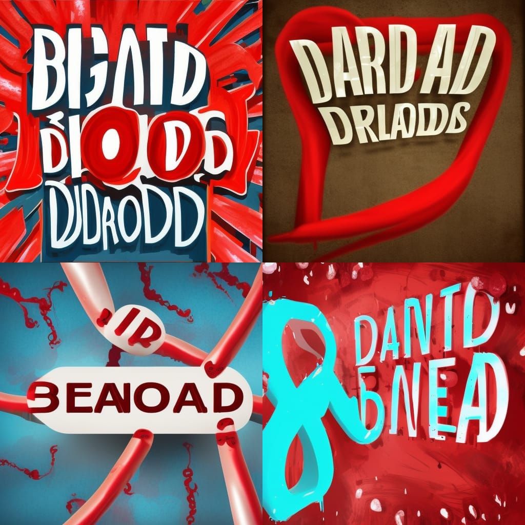 Donate Blood Sign in Hyperrealistic Splash Art