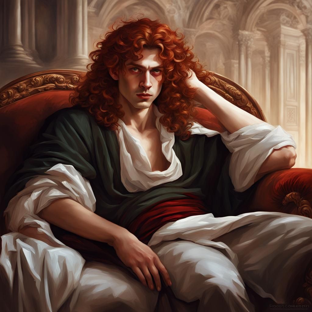 Youthful Vampire in Caravaggio Style