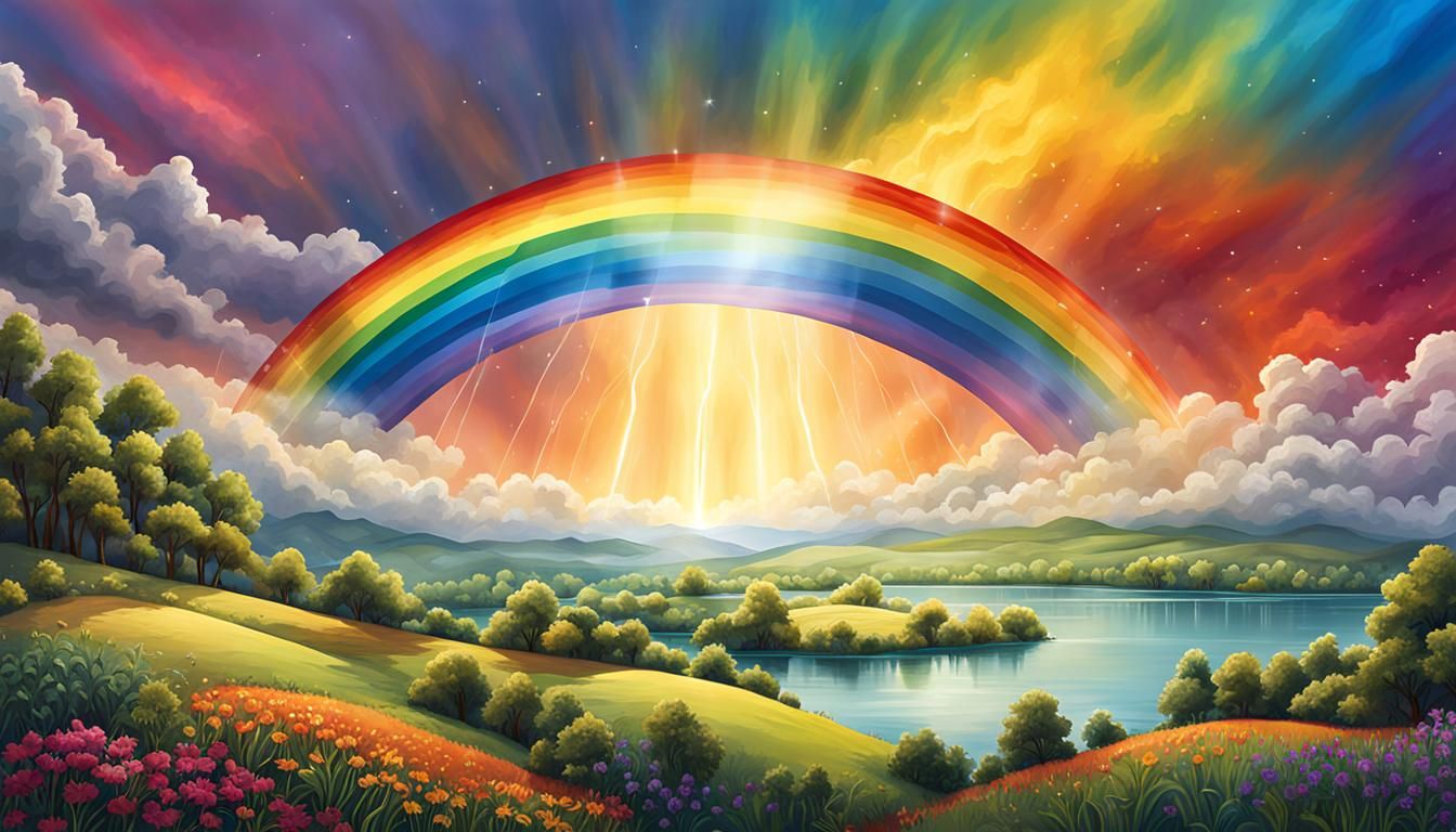 Vibrant Rainbow Arcing Across the Sky