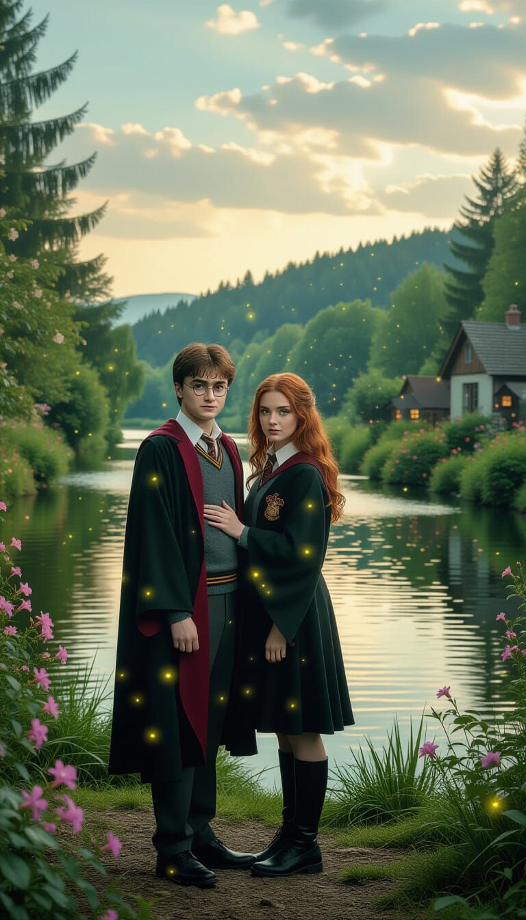 Harry Potter and Ginny Weasley: Surreal River Romance