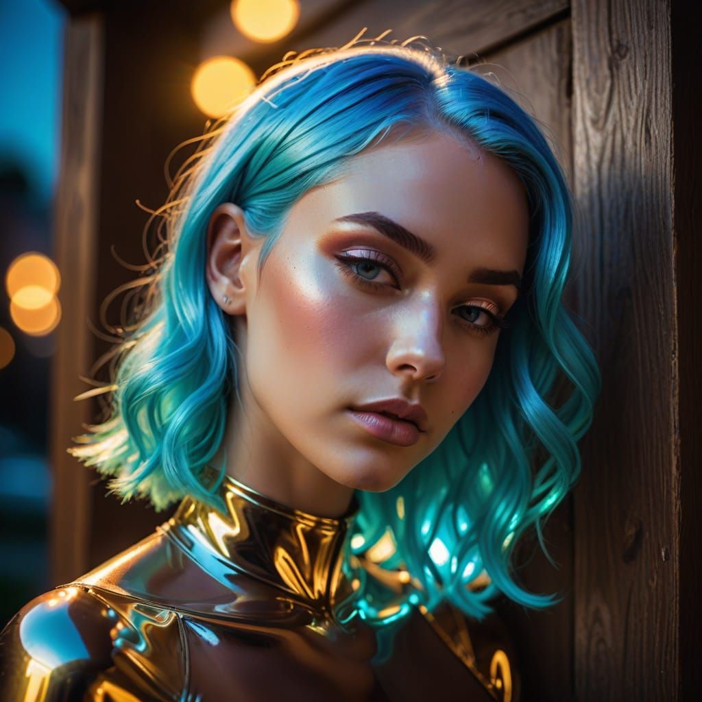 Surreal Dreamer in Latex Attire