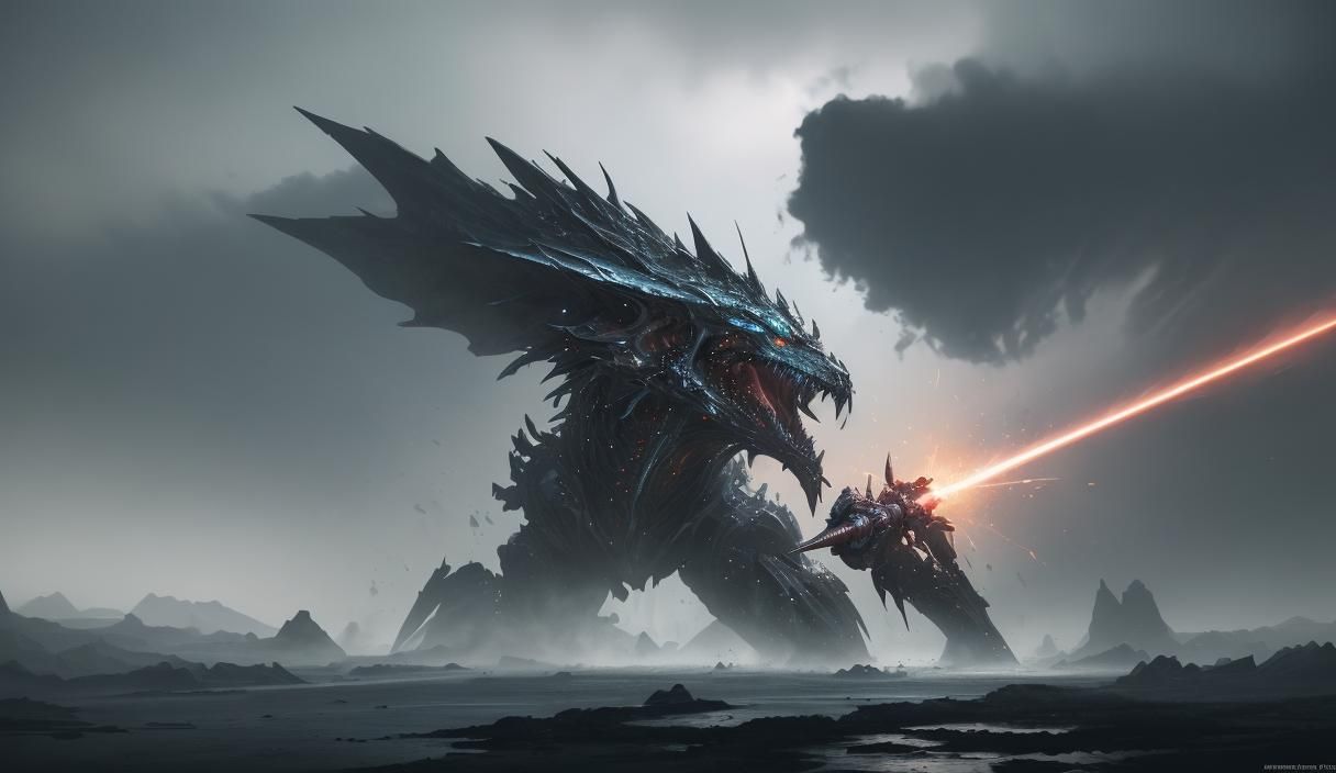 Guardian Sword: Hyperrealistic Sci-Fi Concept Art