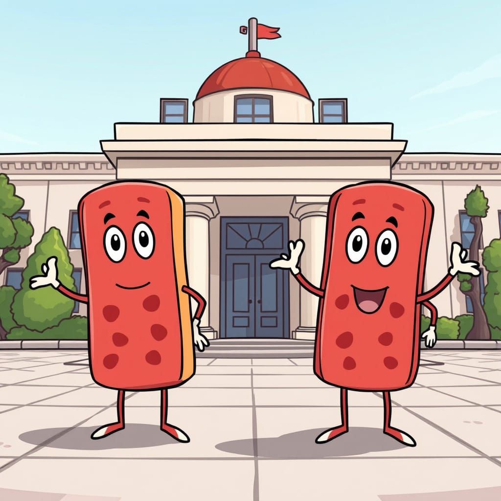 Mincemeat Politician in Cartoon Style