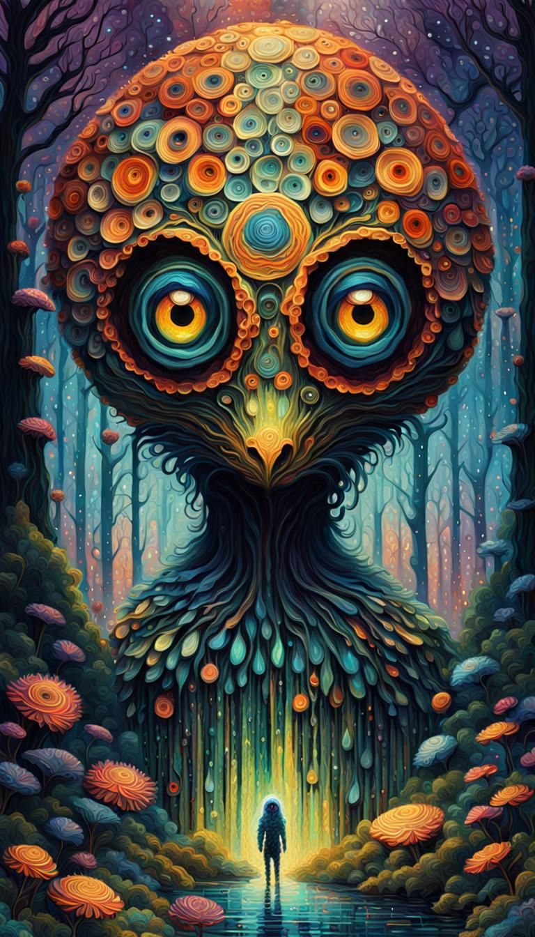 Flower Alien in Quilled Radioluminescent Forest