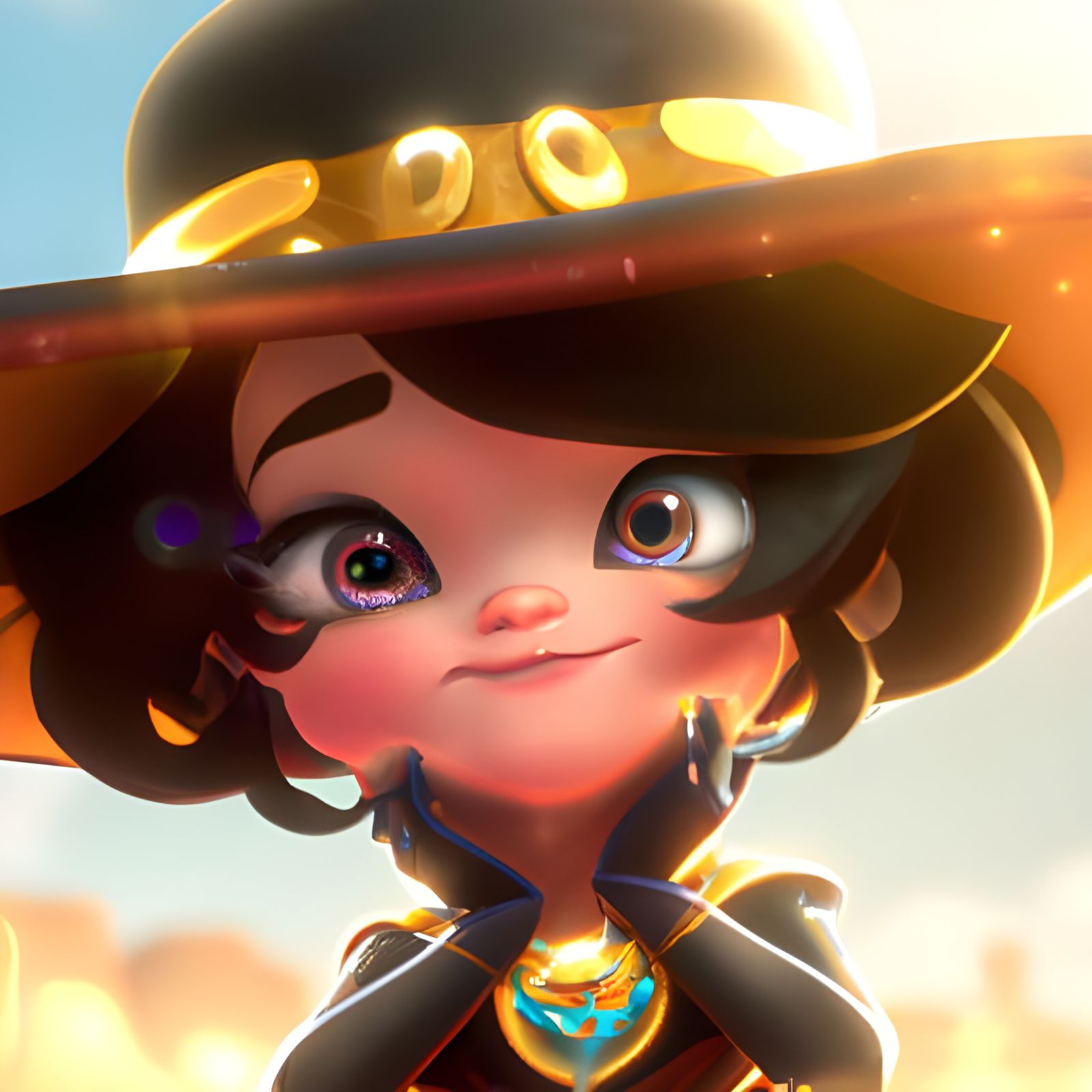 Adorable Chibi Zatanna in a Whimsical 3D Style