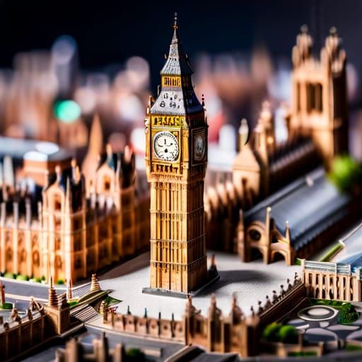 Macro Photo of Miniature Big Ben in London