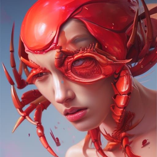 Cancer Zodiac Sign in Hyperdetailed Portrait
