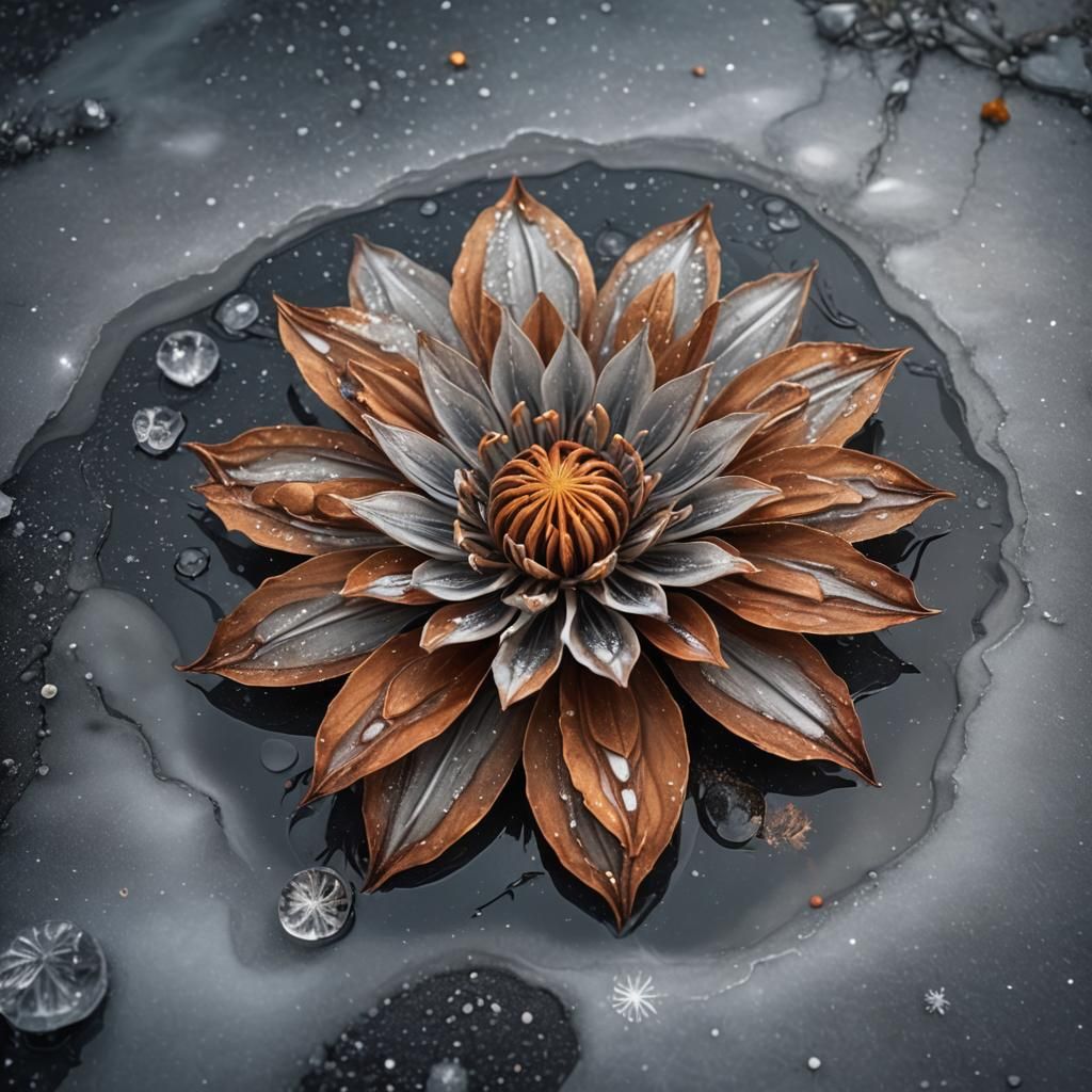 Copper Flower Blooms on Jupiter's Moon