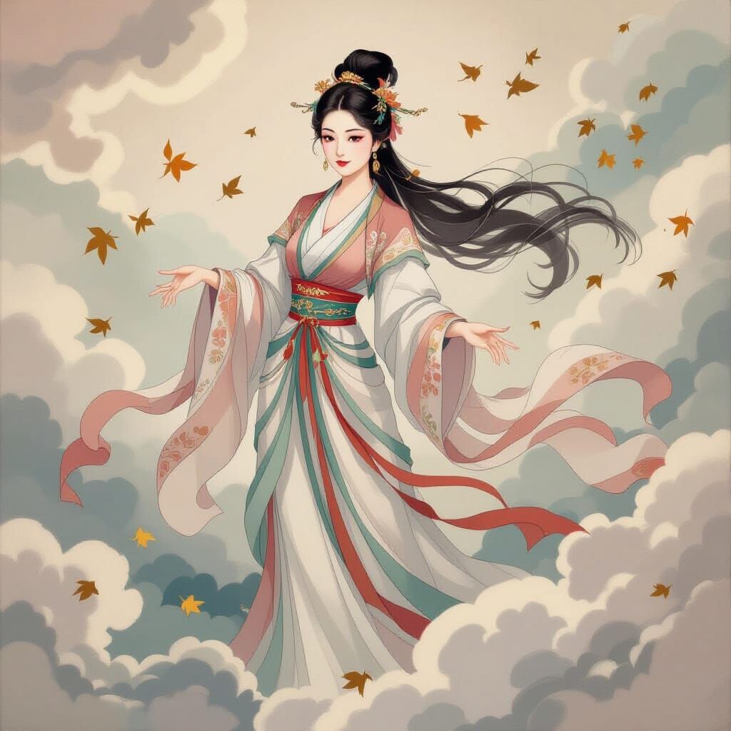 Feng Po Po: Chinese Wind Goddess in Qing Style
